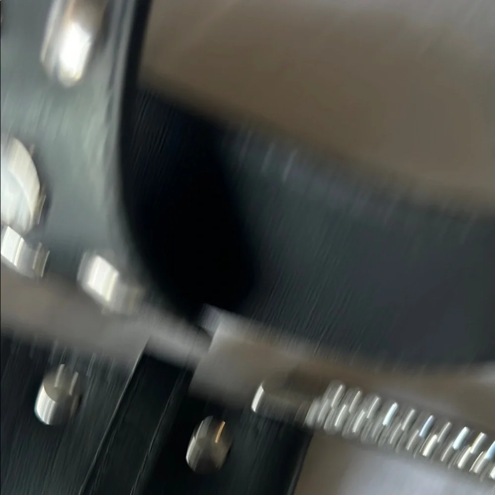 Source Unknown Black Leather Studded Belt